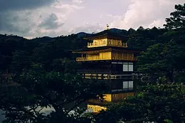 The golden pavilion of Kinkaku-ji