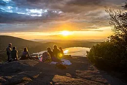 The last of the light over the picnic