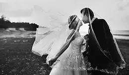 A windswept ceremony by the sea